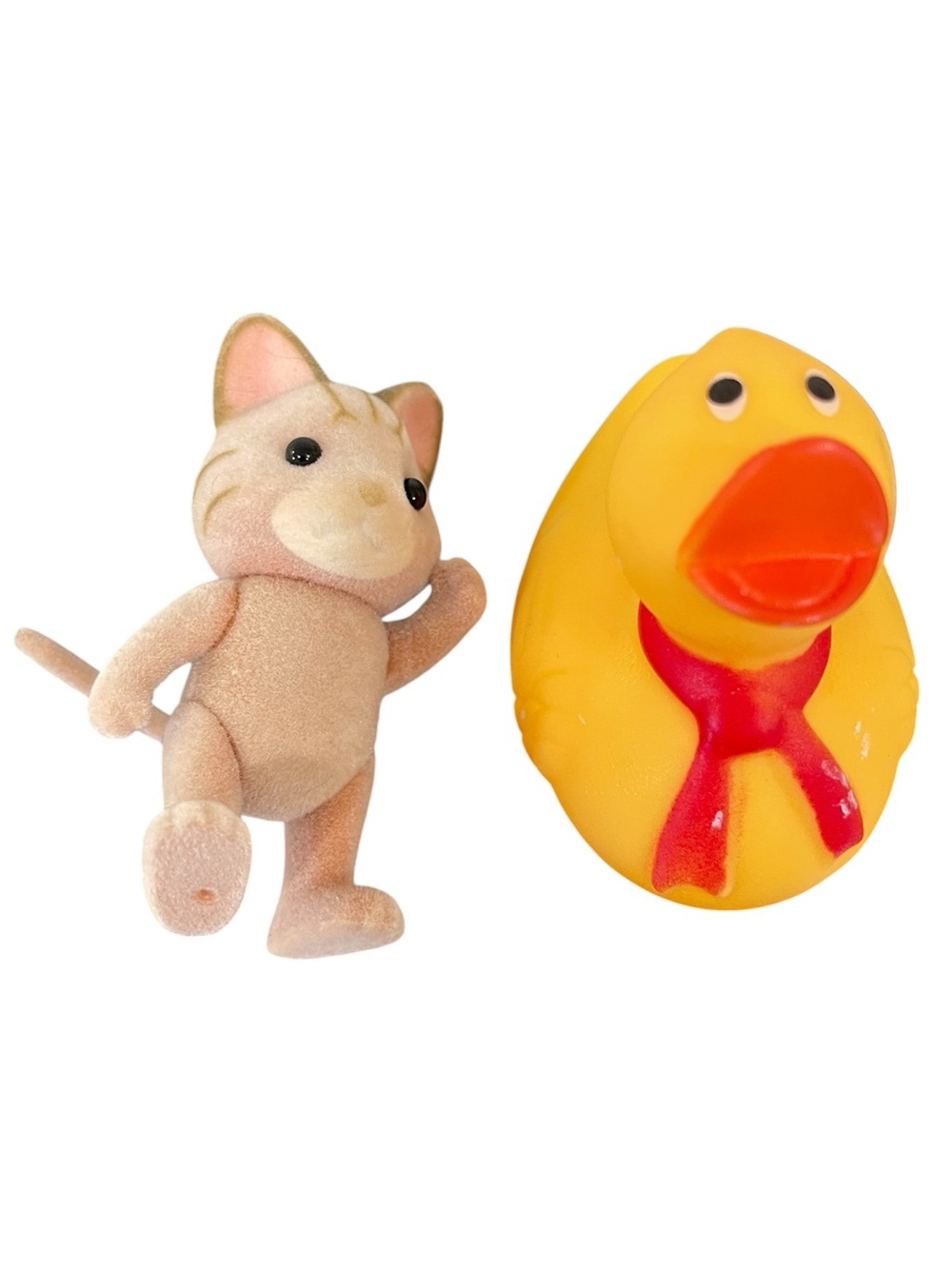 🎁FREE GIFT calico critters Cat Figure & Yellow Rubber Duck Toy